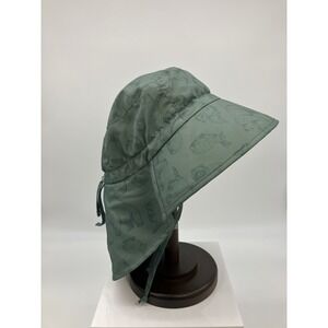 Jan & Jul 50+ SPF Sun Hat Large 2-5yrs Quick Dry Neck Flap Chin Strap Green